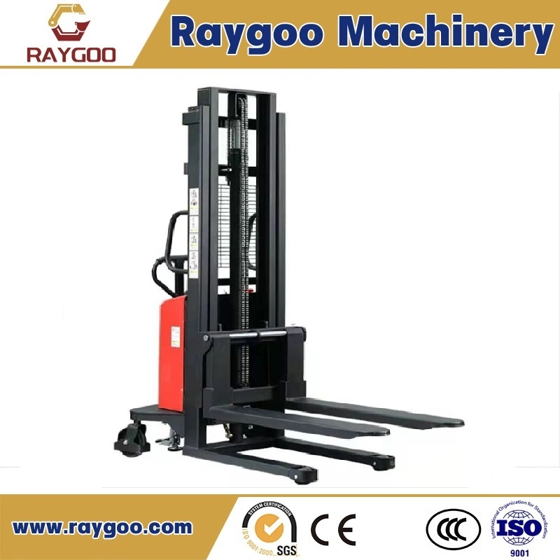 2000kg Warehouse Industrial Walking Stand up Manual Hand Electric Powered Narrow Aisle Order Picker Pallet Stacker Battery Forklift with TUV GS CE Tested