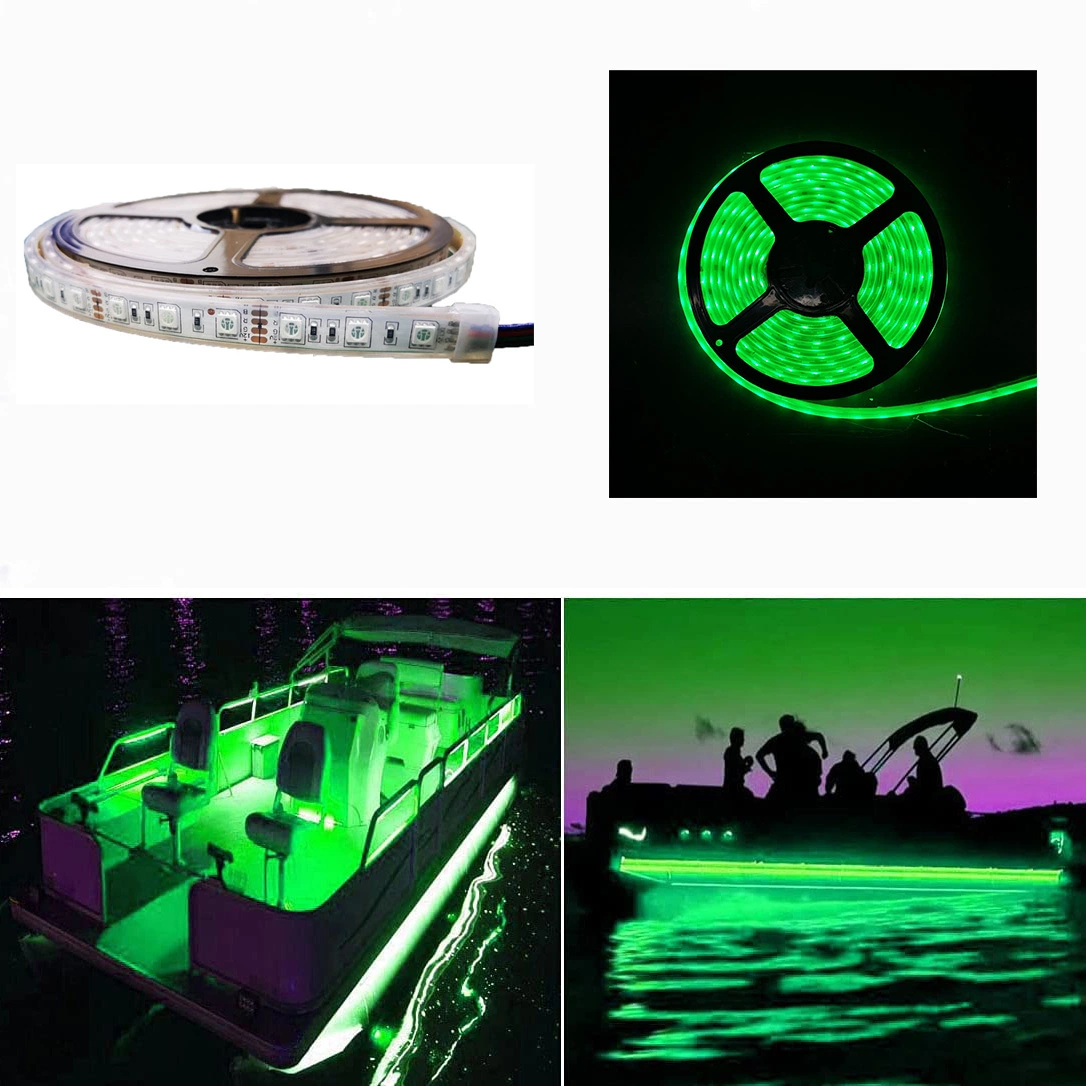 12V RGB Color LED Strip Light Accent Kit for Pontoon Boat Sailboat Fishing