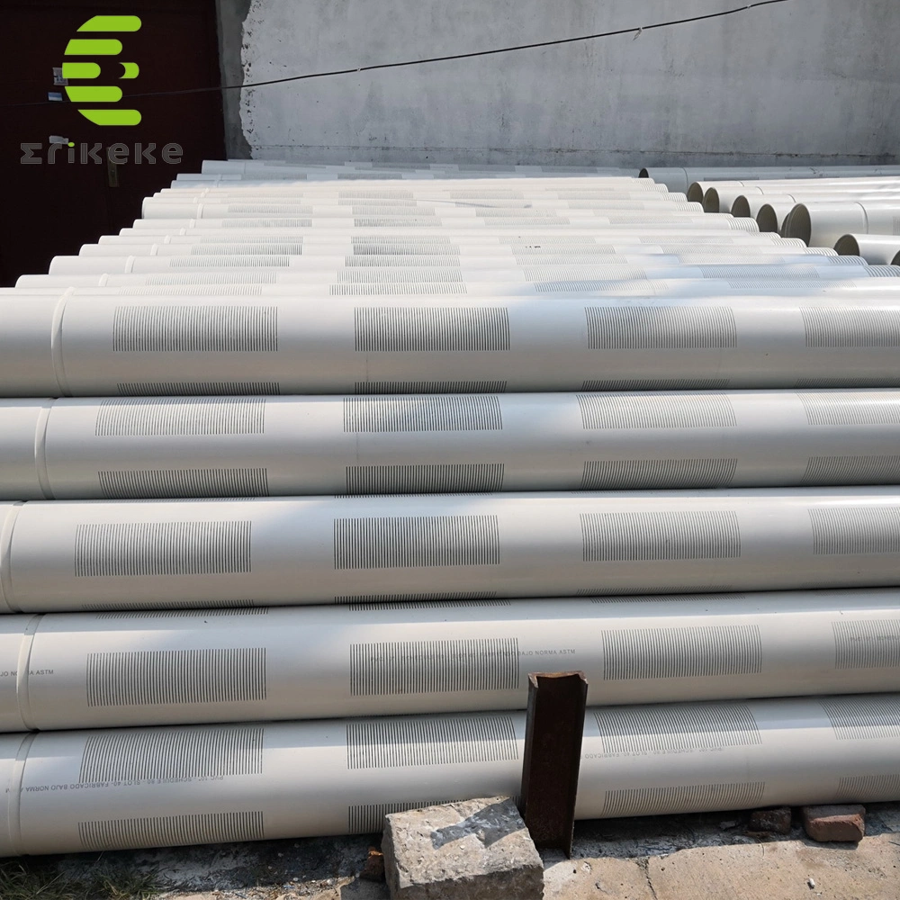 ISO-Standard 110mm 140mm 160mm PVC-Filterrohr mit Schlitz UPVC Säule/Riser/Fallrohr, Borewell, Brunnen, Schlauch