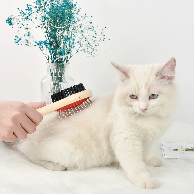 مشط للحيوانات الأليفة تنظيف الشعر من Cat Bath Needle comb تنظيف أداة تجميلية الشعر الدوامية إزالة فرشاة الجسم من Cat