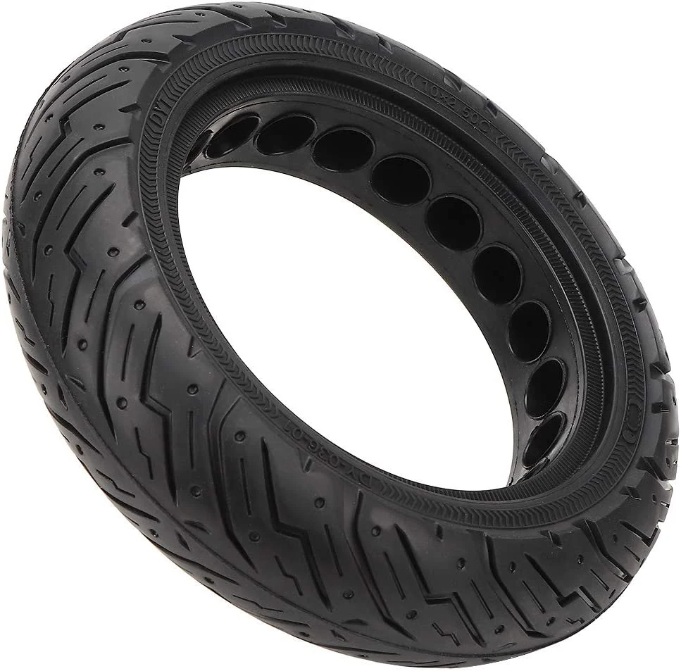 Electric Scooter Tyre Solid Tire, 10X2.50c Anti Explosion Rubber Tire Scooter Tire Wheel Front/Rear Tire Replacement for Ninebot Max