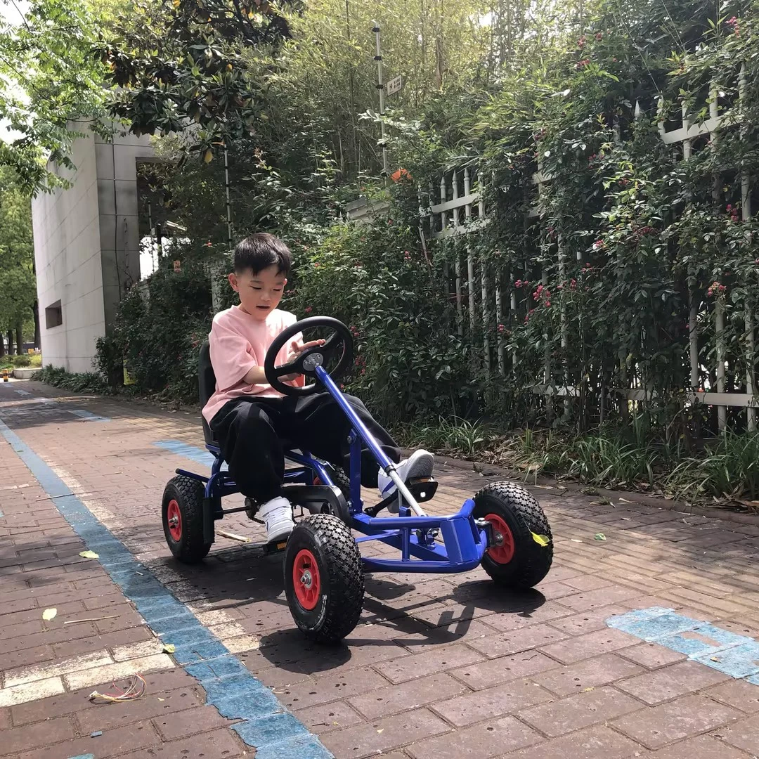 El parque de atracciones más nuevo y divertido, al aire libre, cuatro ruedas de servicio pesado Mini pedal Go Kart para niños de 3-12 años