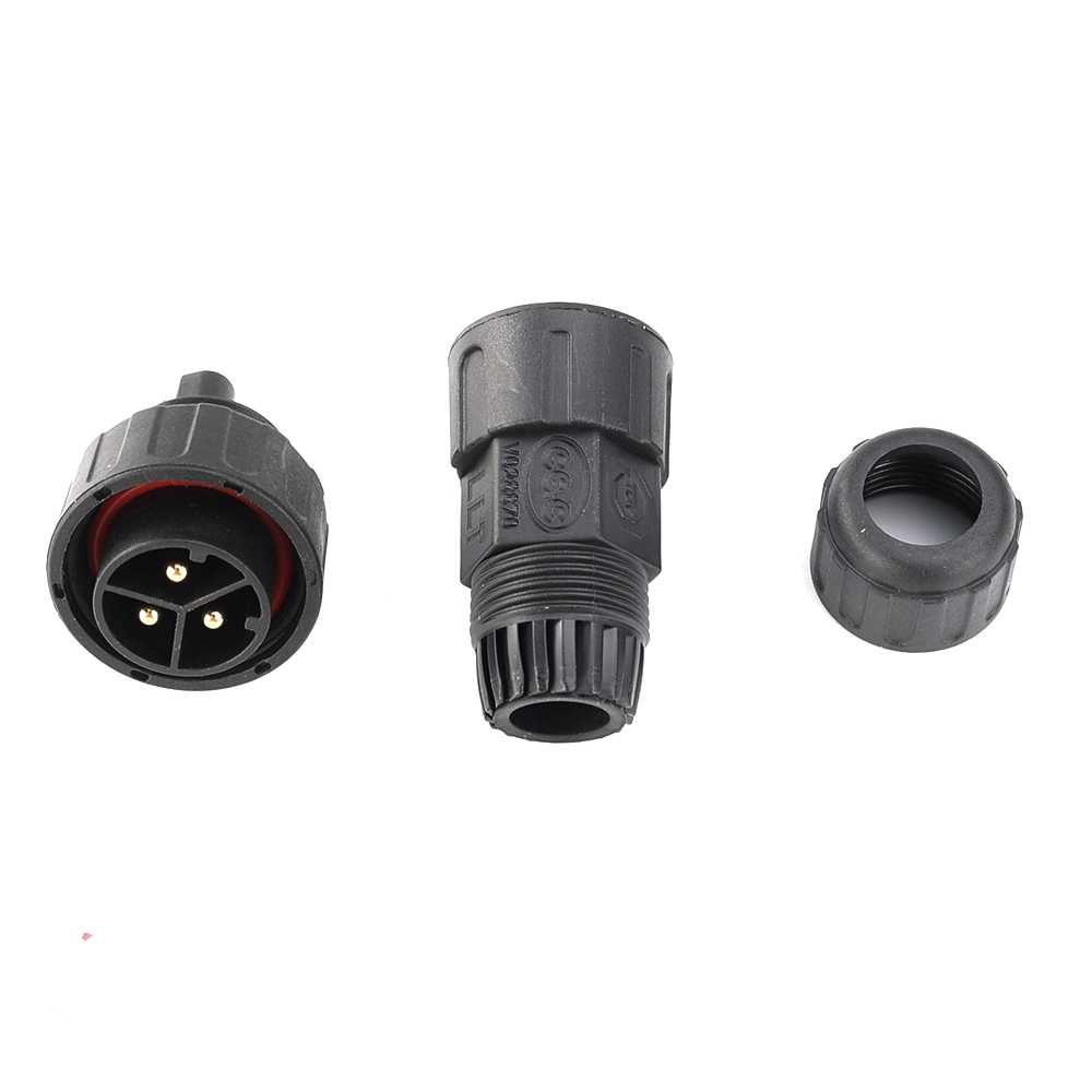 M25 3 Pole Locking Field Assemble Waterproof Male Connector