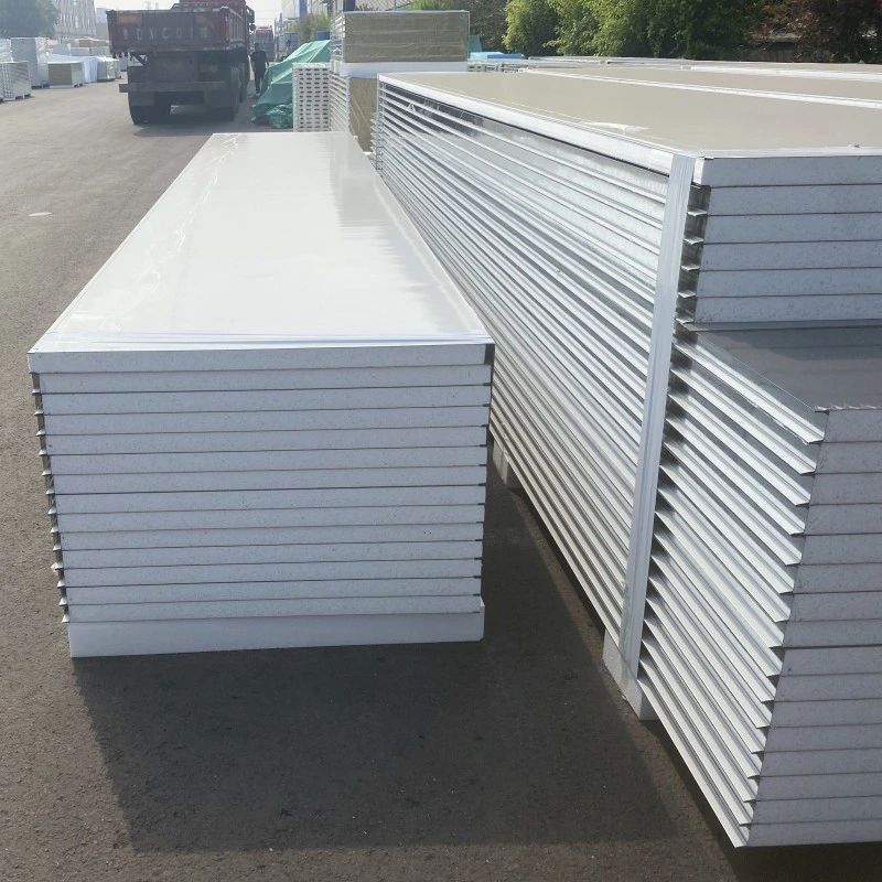 Outdoor Fireproof EPS/PU/PIR/Rockwool/Polyurethane/Glasswool Color Steel Sandwich Panel for Warehouse/Workshop/Cold Store Room/Cleanroom/Laboratory