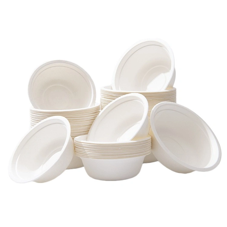 8" 3 compartimentos Clamshell desechable degradable Sugarcane bagasse Kitchen Ware Vajilla Alimentos biodegradables Cubertería de comida de China