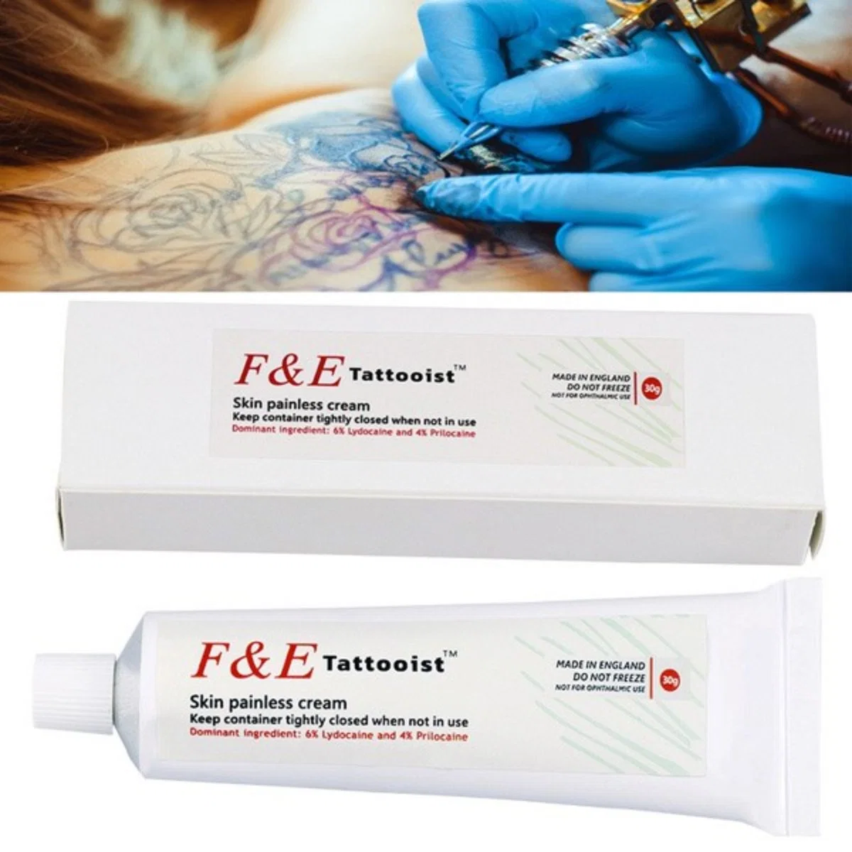 Neu 30g F &amp; E Tattooist Microblading schmerzlose Creme Anästhetische Salbe Tattoo Versorgung