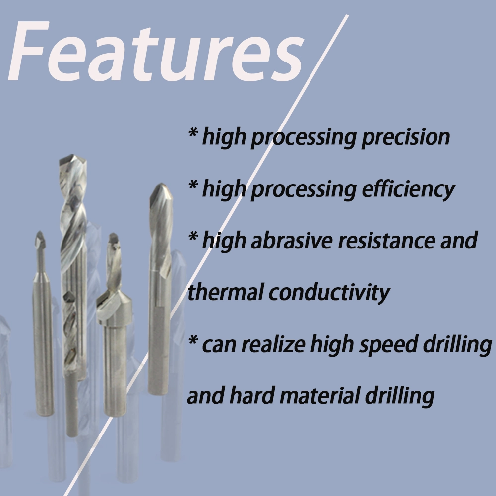 CNC Externos Internos brocas con punta de carburo de tungsteno de la herramienta de corte Twist PCD Brocas de sugerencia