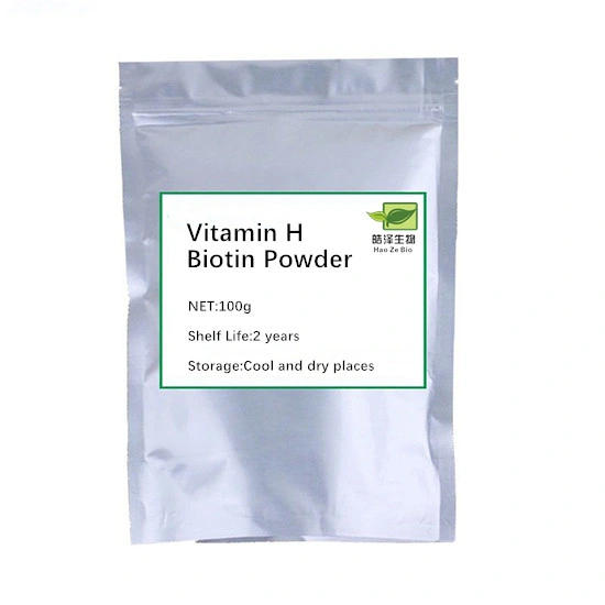 Suppléments de cheveux vitamine H vitamine B7 Biotine poudre / Biotine Capsules