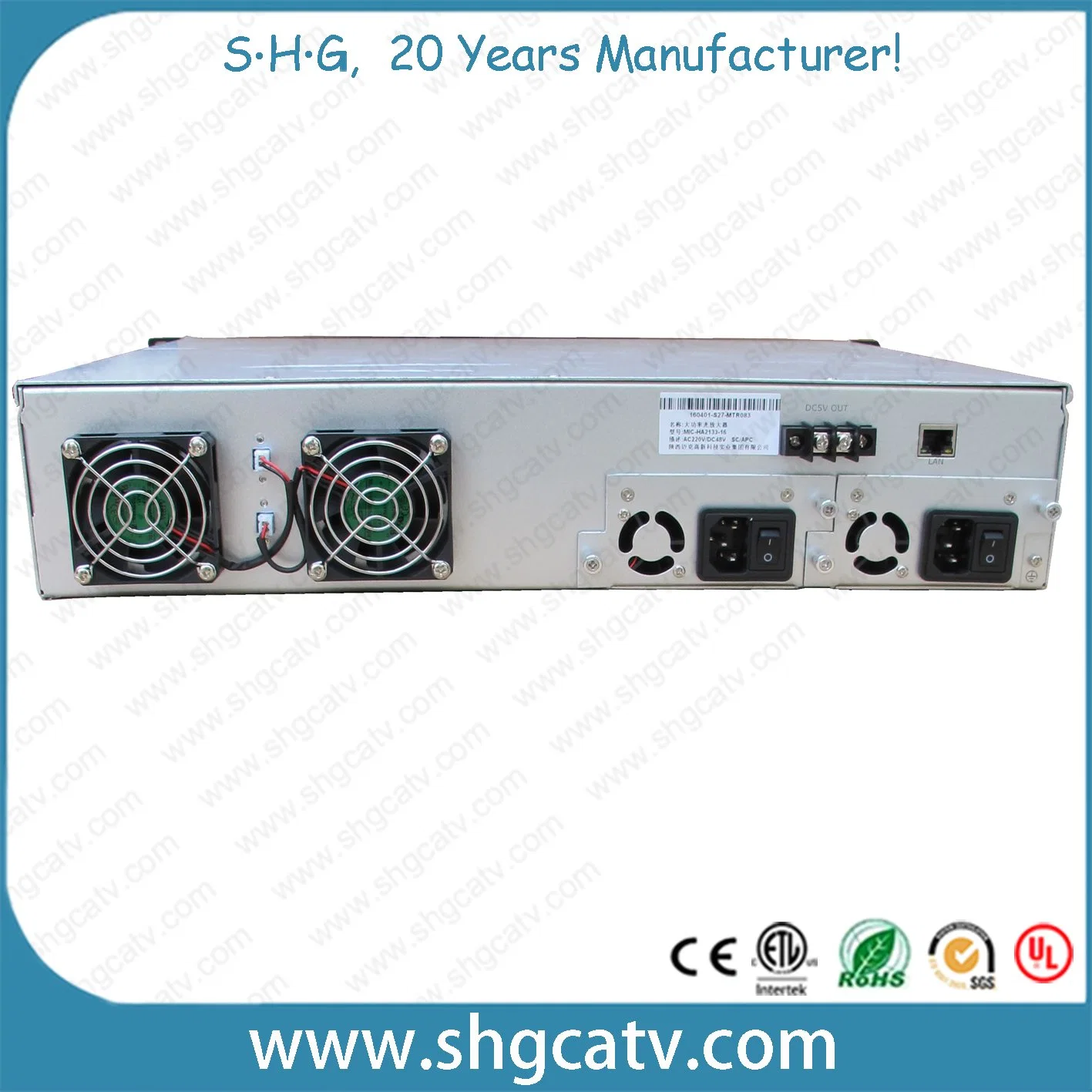 4/8/16/32/64 Channel CATV High Power Fiber Optical/Optic EDFA Amplifier