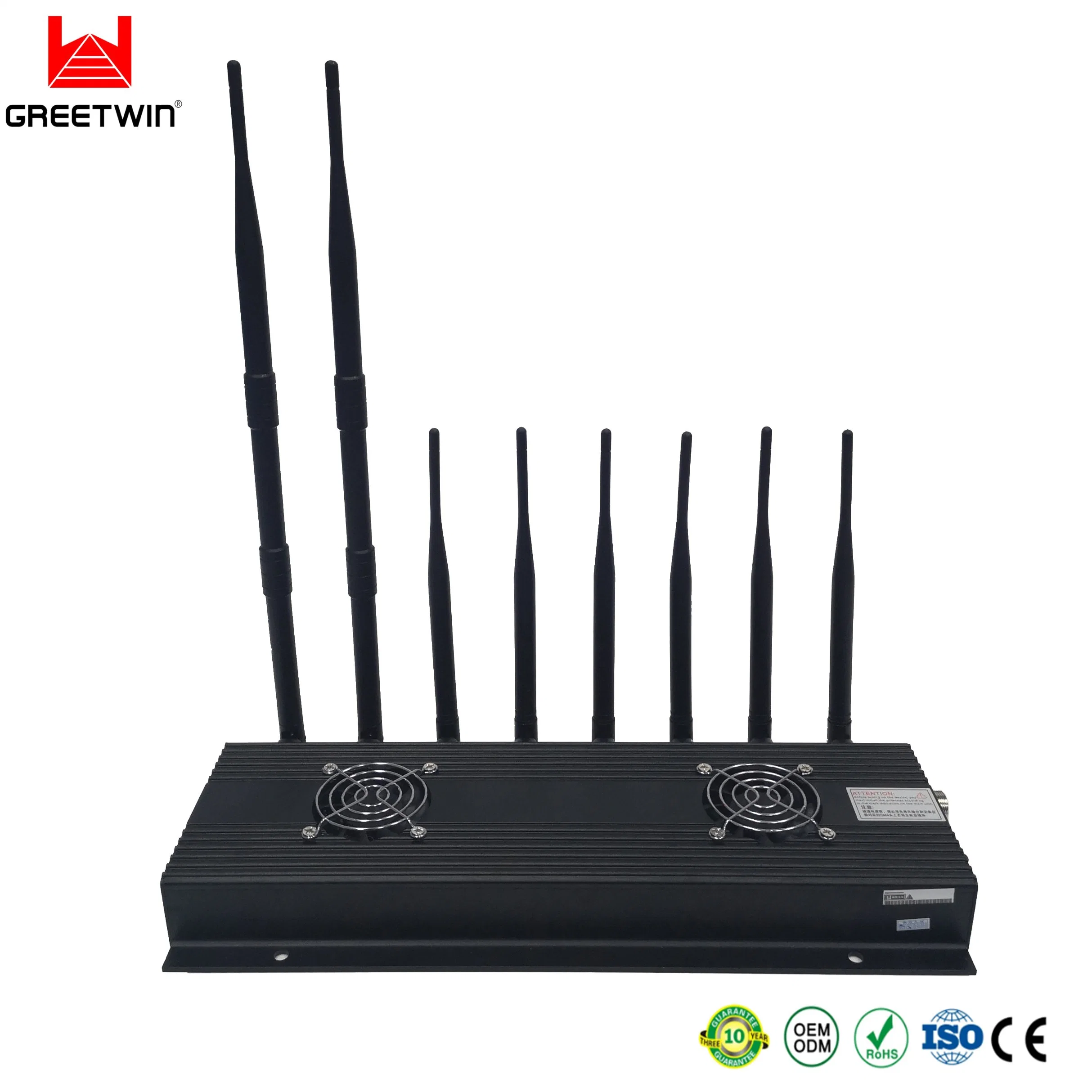 8 Bands CDMA GSM Dcs PCS VHF UHF WiFi 3G 4G 700 4G 800 Lte Signal Jammer with Omni Antenna