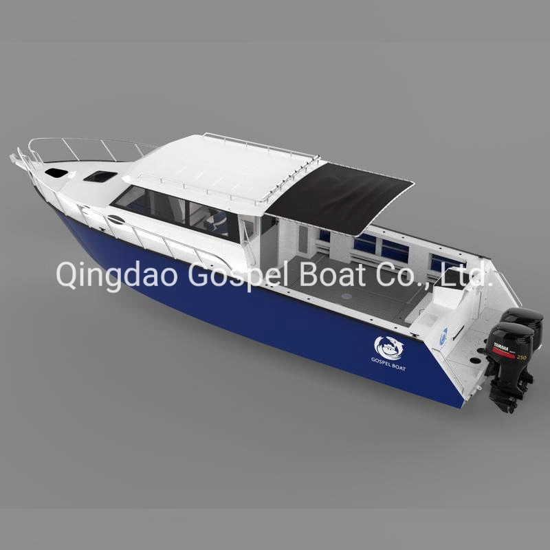 Evangile pour la vente de bateaux en aluminium Mexique- 11.4m Bateau de pêche en aluminium pour la plongée, journée de voyage avec lavabo et système de climatisation