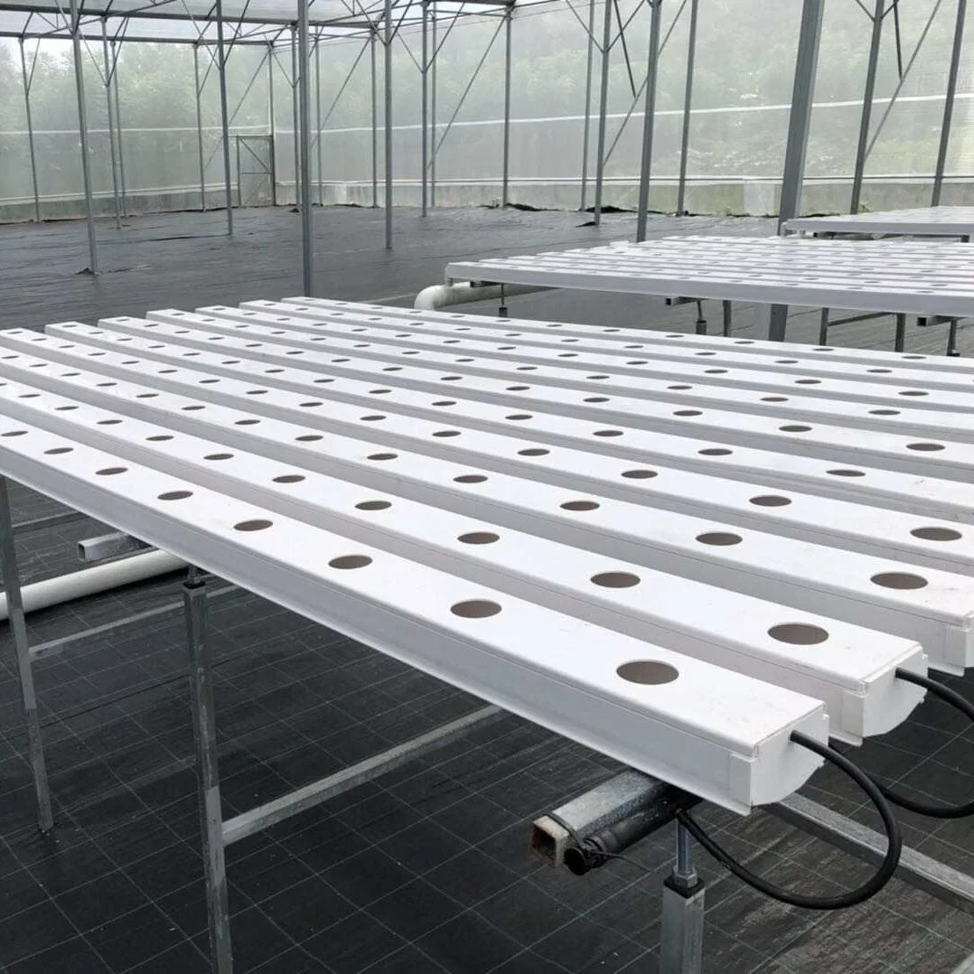 Agriculture verticale NFT Hydroponics système de plantation de laitue en PVC
