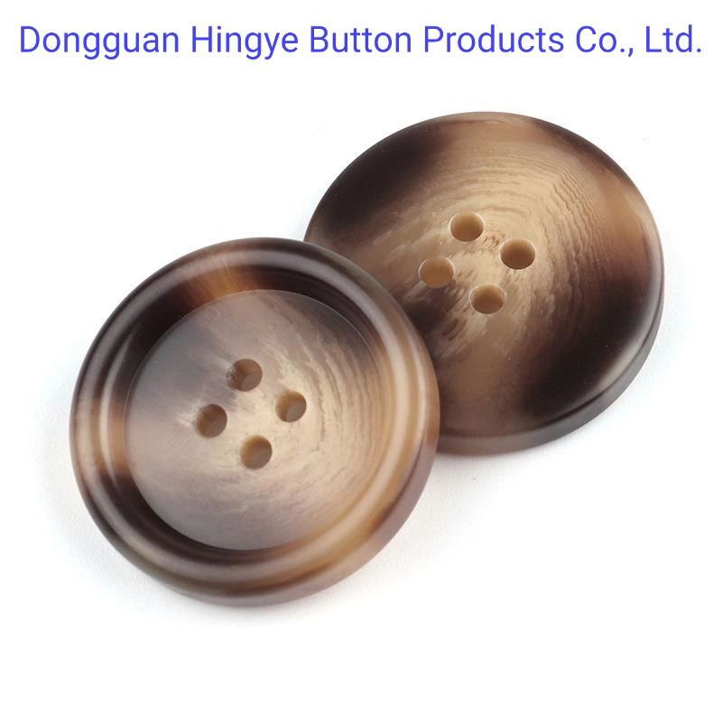 Polyester Button Resin Button Faux Horn Button for Clothes Accessories