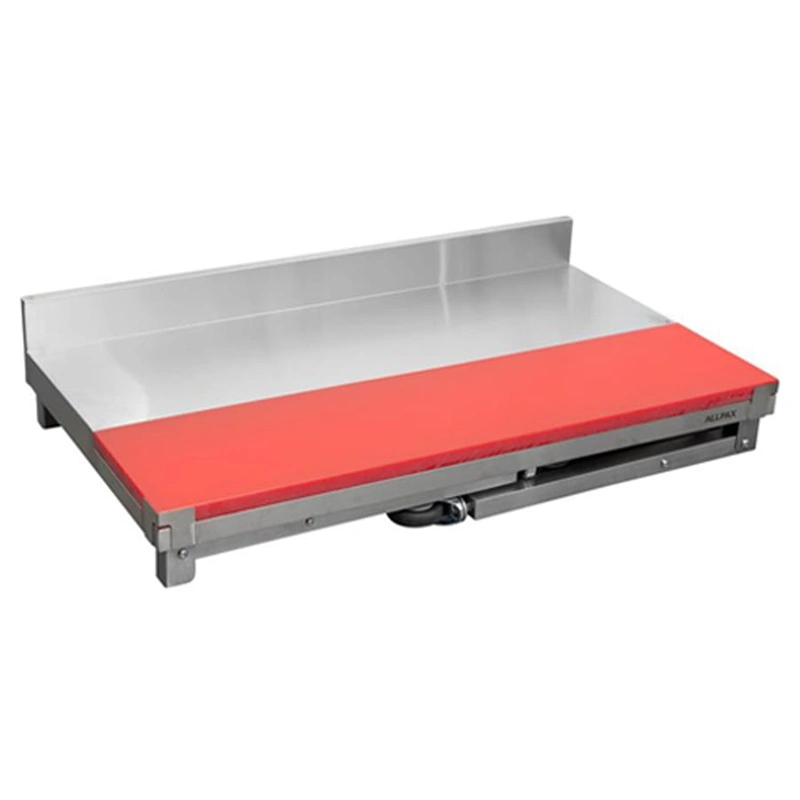 Heavy Duty Movable Work Table with Plastic Chopping Board Meat Cutting Bench