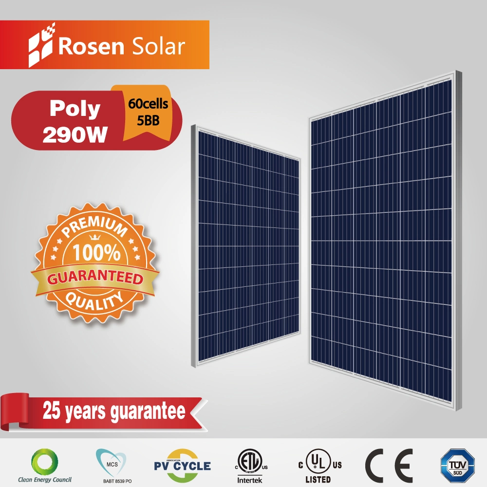 Garantie de 25 ans panneau solaire Poly 290 watts 290 W Paineis Solares