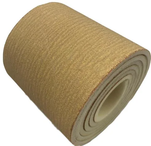 115mm*25m Yellow Sponge Backed Sand Paper Roll for Painting Removal