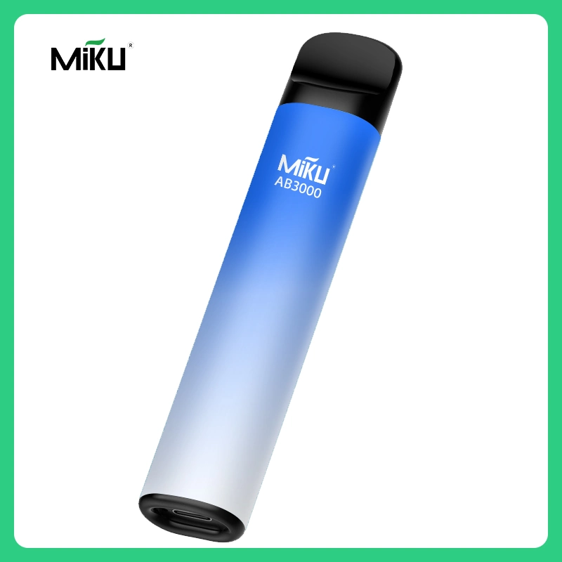 Одноразовые манжеты Miku Vape Ab3000 оригинальные сетчатые катушки прямые трапециюи Цена самых низких никотиновых оптовых испарителей 420 мА/ч.