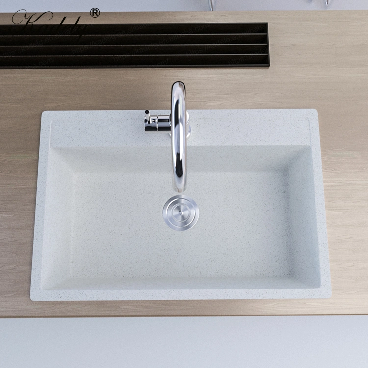 Popular High End Rectangluar White Color Kitchen Sink Won&prime; T Drain