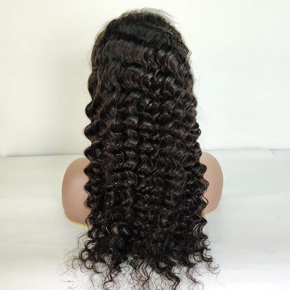 Cheap Factory Wholesale/Supplier 100 Raw Human Hair Vendors Natural Deep Wave 360 Full Lace Wigs for Black Women