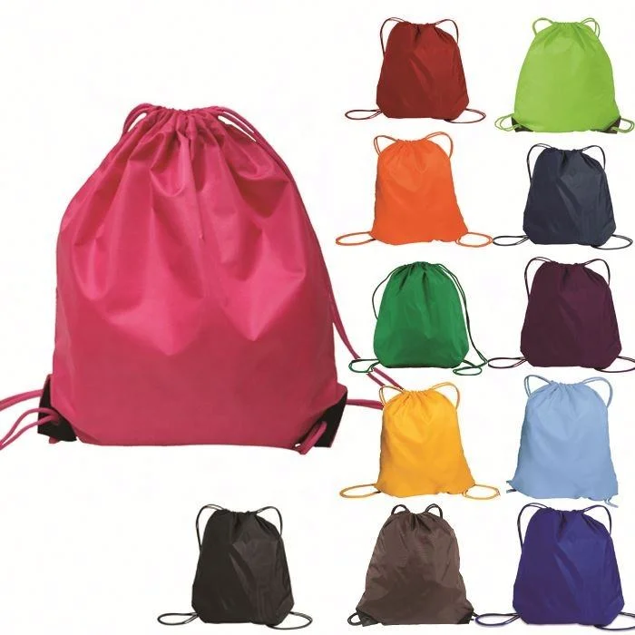 Bags Tie String with Drawstring Rope Backpack Canvas Bag