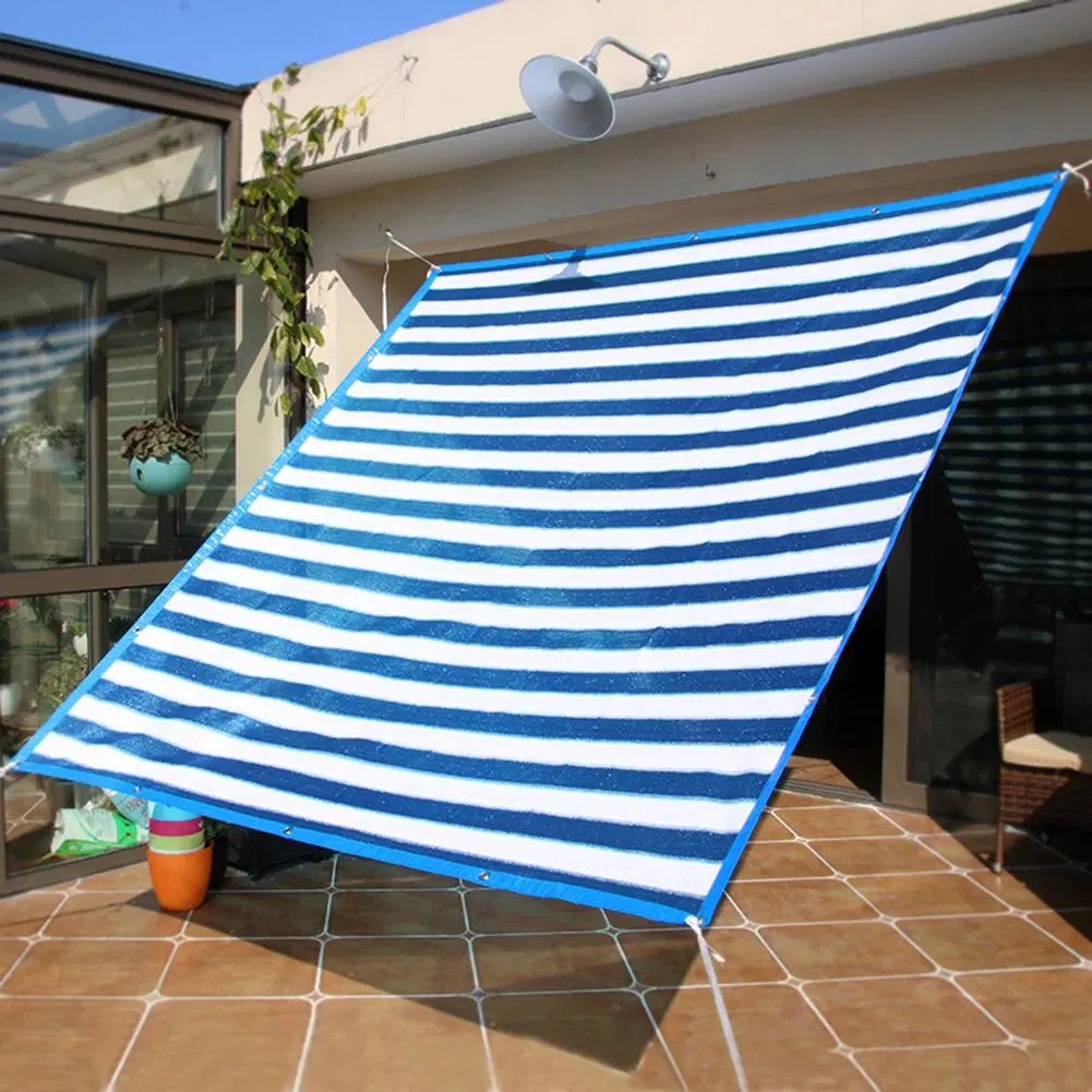 100% Virgin HDPE Shade Net Sun Shade Sail for Canopy Awning Cover UV Treated HDPE Net Beige/ Blue/ Green Color Sun Shade Sail