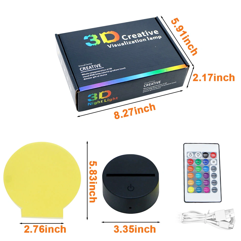 16 cores Night Light base Erasable Writing Board Creative DIY Luz da placa de escrita em acrílico com mensagem LED RGB