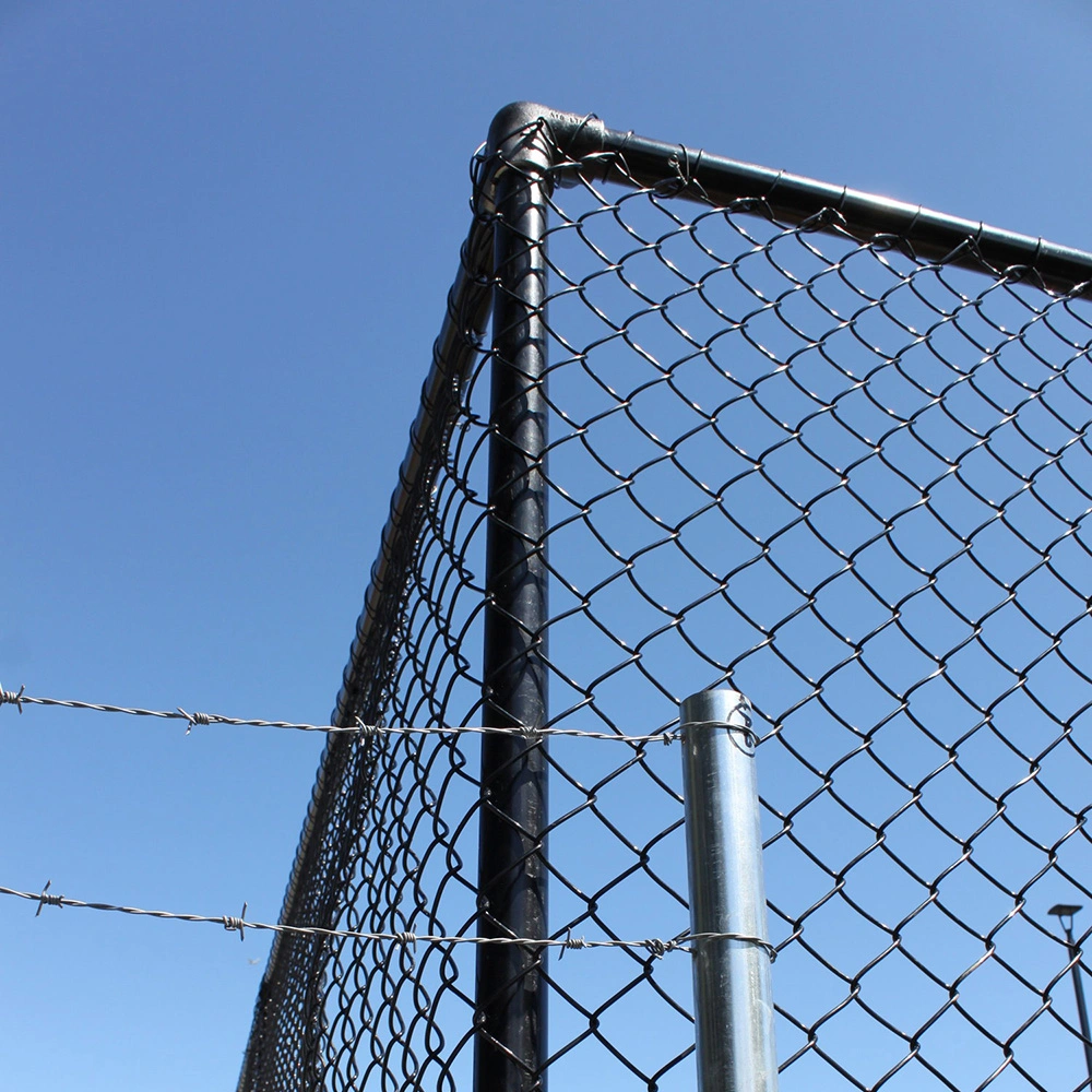 Cerca de la fábrica de la cadena de acero galvanizado ciclón Cercado de malla de alambre de hierro