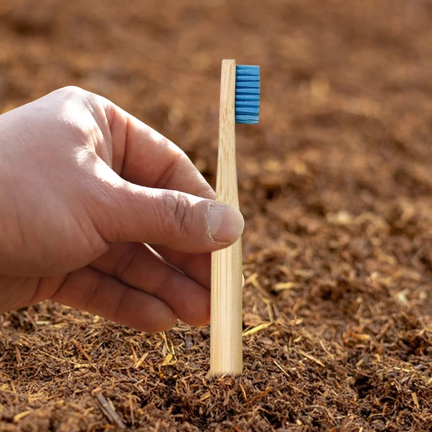 100% Biodegradable Nylon Bristle OEM Bamboo Toothbrush