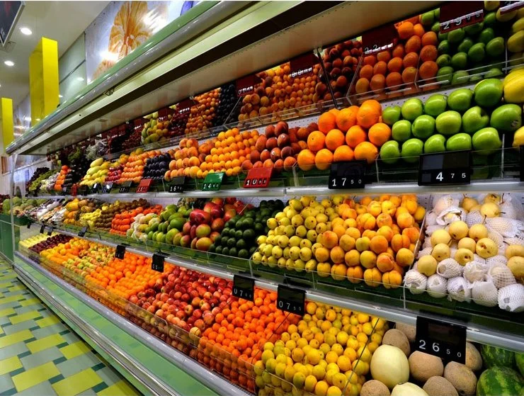 Supermarket Refrigerator Cooler Display for Vegetable and Fruit