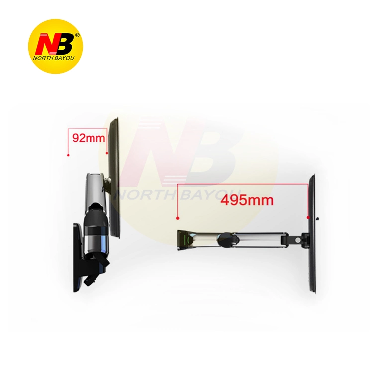 En Indonesia Nota F150 de 17"-35" Monitor de movimiento completo de aleación de aluminio de montaje en pared Soporte de monitor de 360 grados el resorte de gas Monitor de TV del brazo de soporte de pared