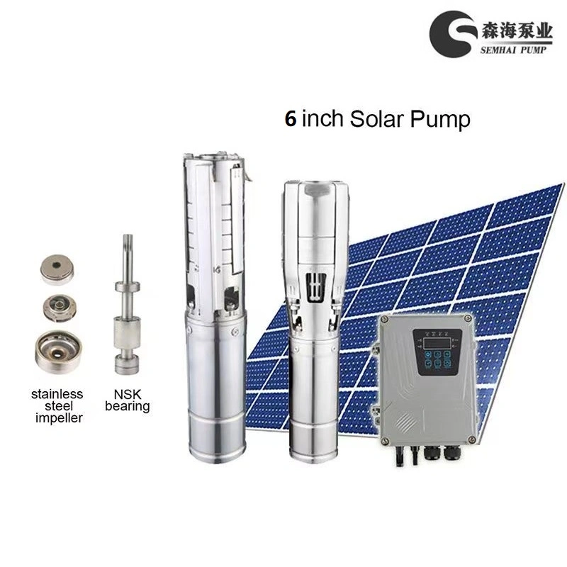 6'' DC Solar Submersible Borehole Electric Pump