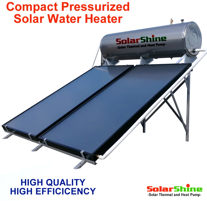 Thermosyphon Solar Heater with Flat Plate Collector and Pressurized Water Tank