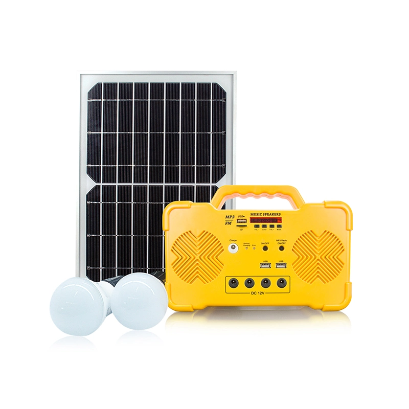 Portable Inicio Kit del Sistema de Iluminación Solar Fotovoltaica Energía Solar en casa completo con cargador de teléfono