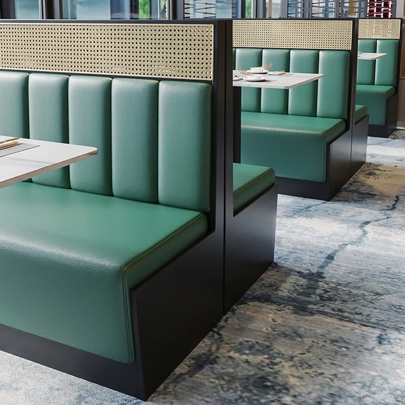 Furniture Solid Wood Booths Bench Wall Style Seating Booth Sofa Chair and Table Restaurant Seat