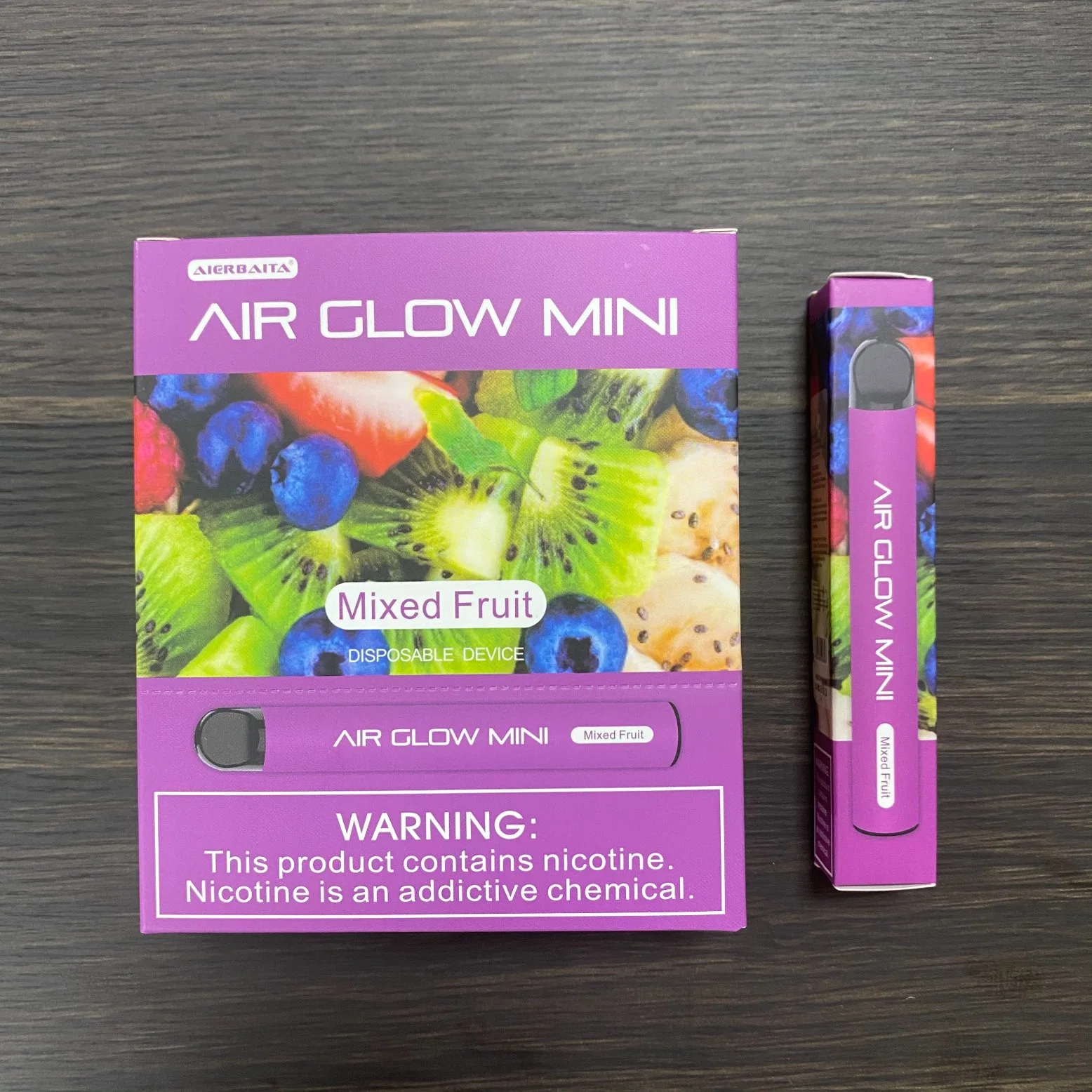 الجملة 500 أطواق Vape Pod Disposable E Cig Air Glow السجائر الصغيرة E