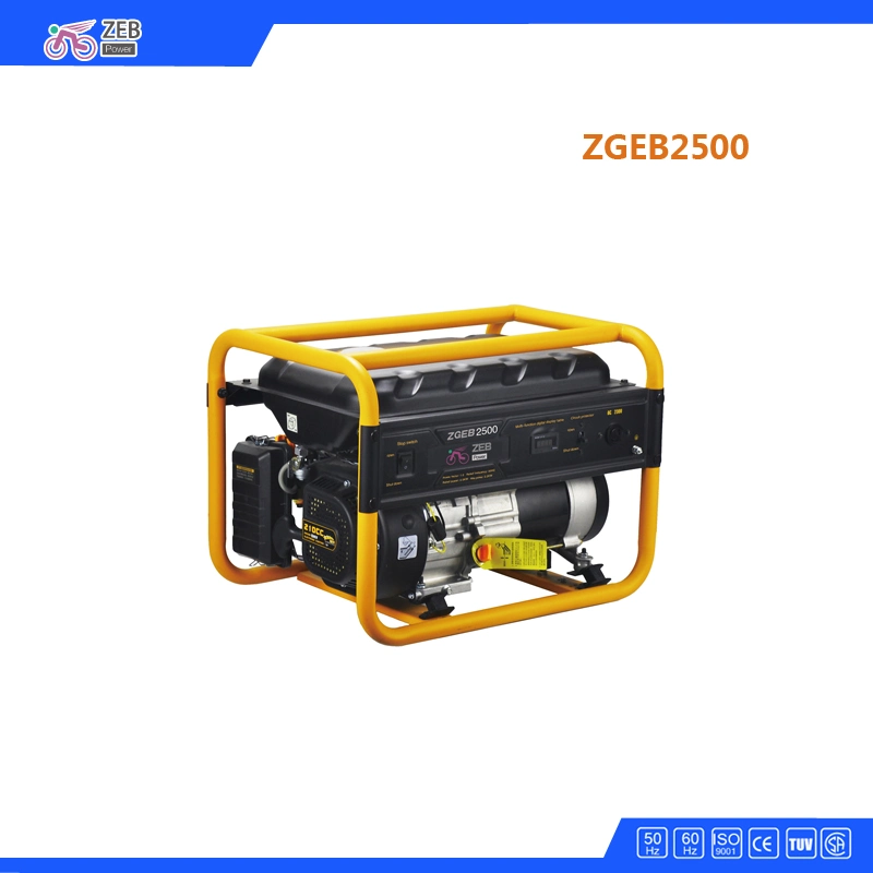 2.2kw Open Type Single Phase Portable Tri Fuel Gasoline/Natural Gas/LPG Generators Zgeb2500