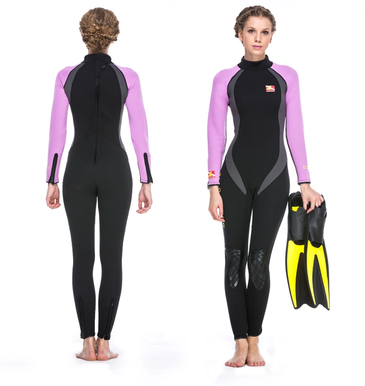 Traje de neopreno para mujer Guardian de cuerpo entero para buceo con tubo, surf, natación, manga larga, cierre trasero para deportes acuáticos.