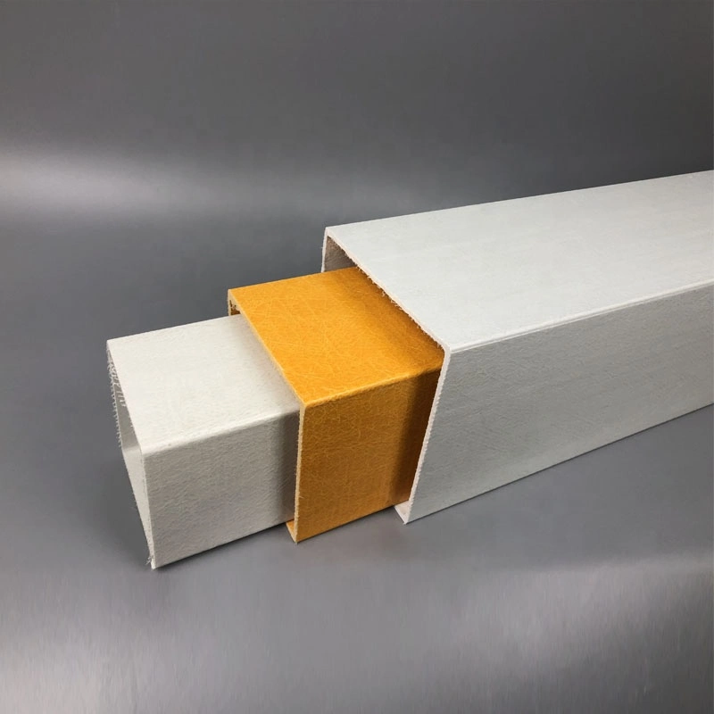 Durable FRP Pultrusion Profile Anti UV GRP FRP Rectangle Tube Fiberglass Square Tube