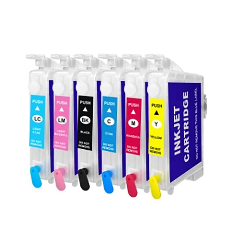 Ocbestjet T277XL1-T277XL6 Refillable Ink Cartridge for Epson Expression Premium XP-850 Printers