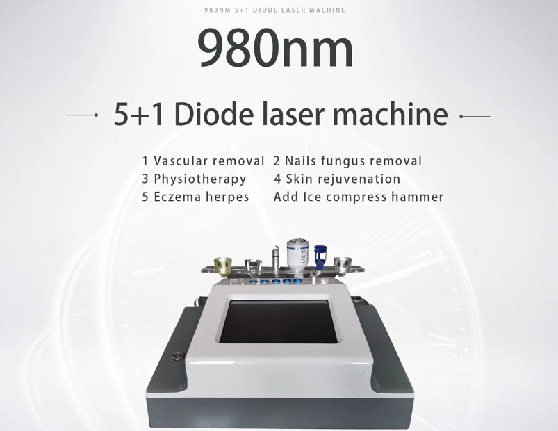 Salon de beauté utilisez un laser à diode 5 en 1 Multi 980nm Machine d'enlèvement de veine