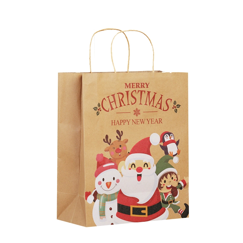 Individuelle Logo Dekorative Papier Geschenkbeutel für Weihnachten Einkaufen
