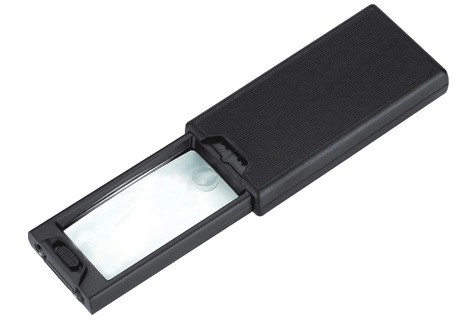 2.5X, 45X Multipurpose Slide-out Pocket Magnifier with LED (BM-MG4131)