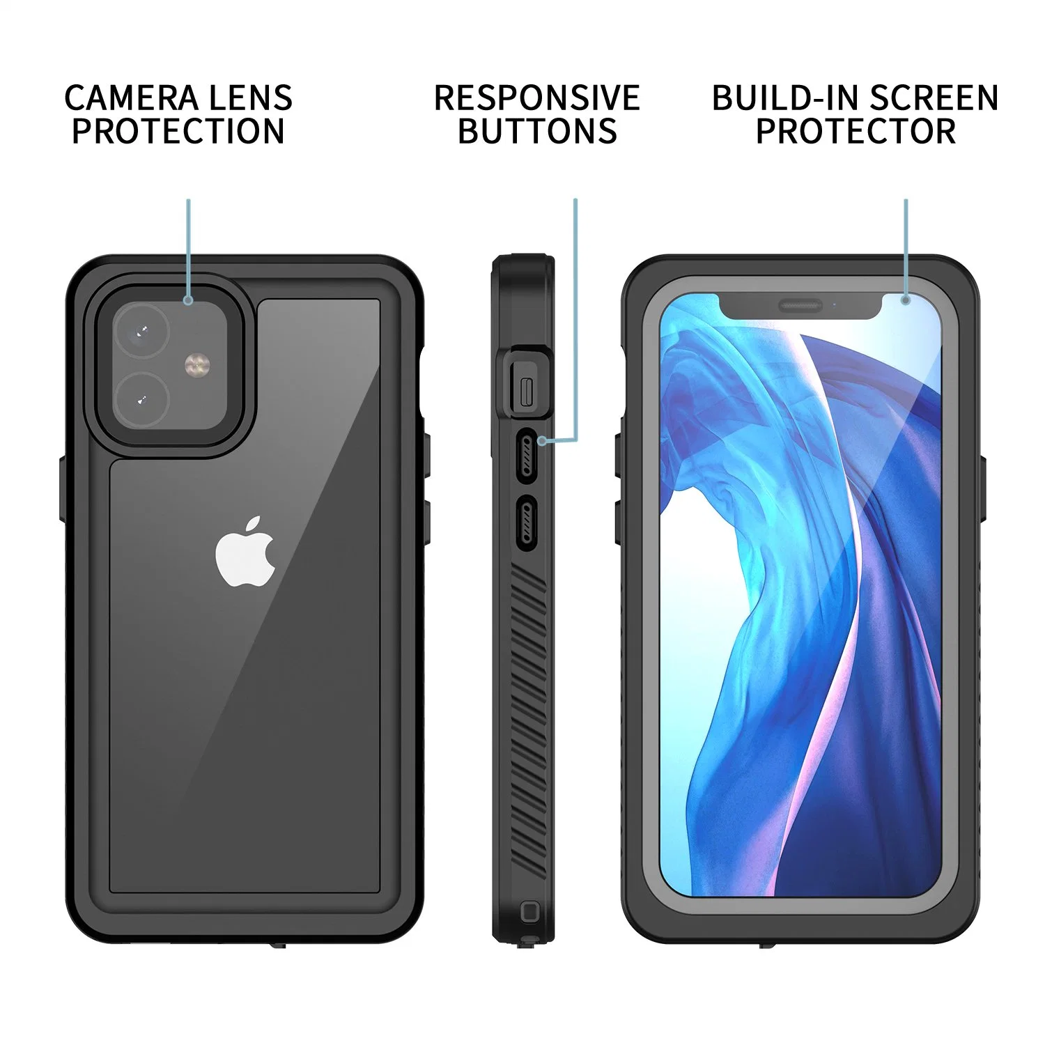 Fashion PI68 à prova caso Telefone celular Luxury Celular Capa para iPhone cheio de protecção estanque Anti-Scratch Casos