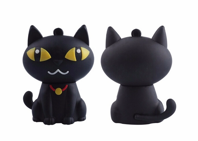 Gato de dibujos animados personalizados de silicona de 8GB de memoria USB 4GB Pendrive USB 2.0 para Regalos de empresa