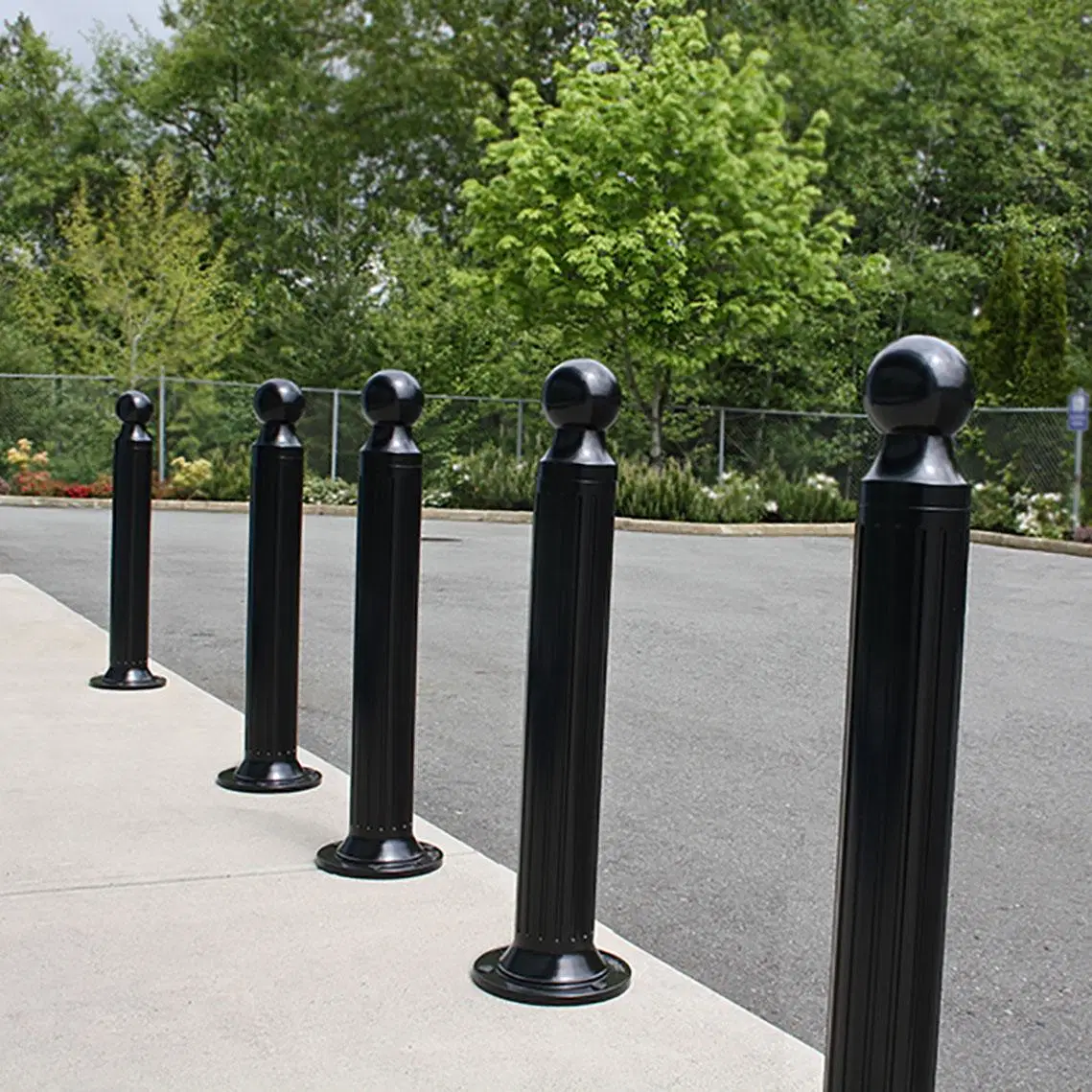 Cast Iron Traffic Bollard Decorative Fixed Cast Iron Street Bollard for Road Safety