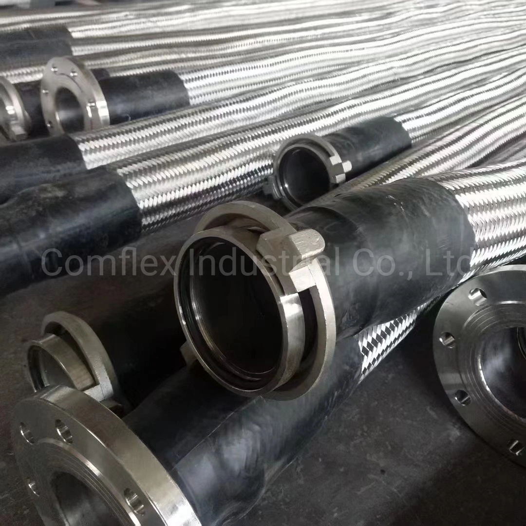 Corrugated Stainless Steel Flexible DN 1/4-12 Inch Corrugated Metal Hose with Assembly Flange