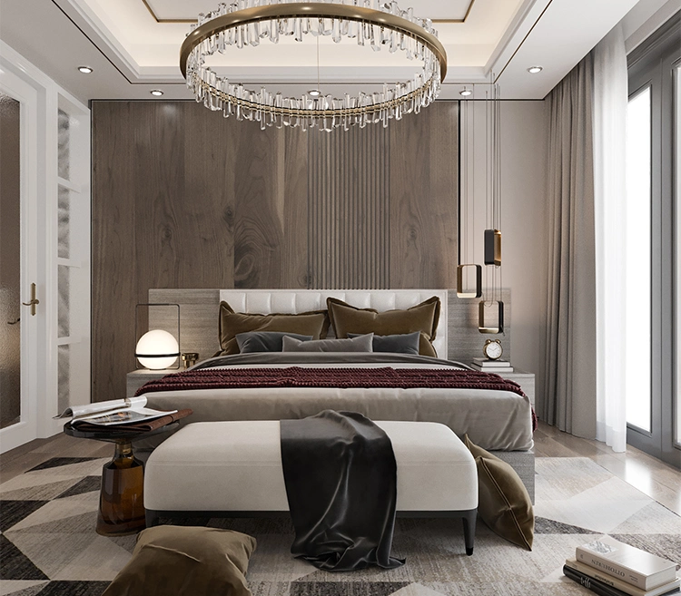 Luxury King Size Furniture Wood Bedroom Furniture Set