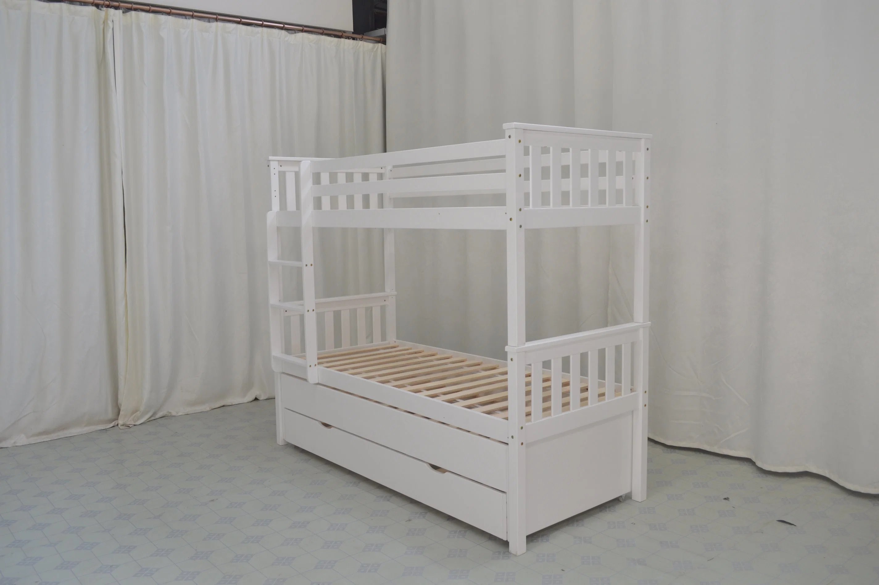Solid Wood Bunk Bed, Children&prime; S Bed Room Furniture