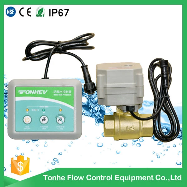 Water Leaking Detection System with Motorized Shut off Valve (T20-S2-C)