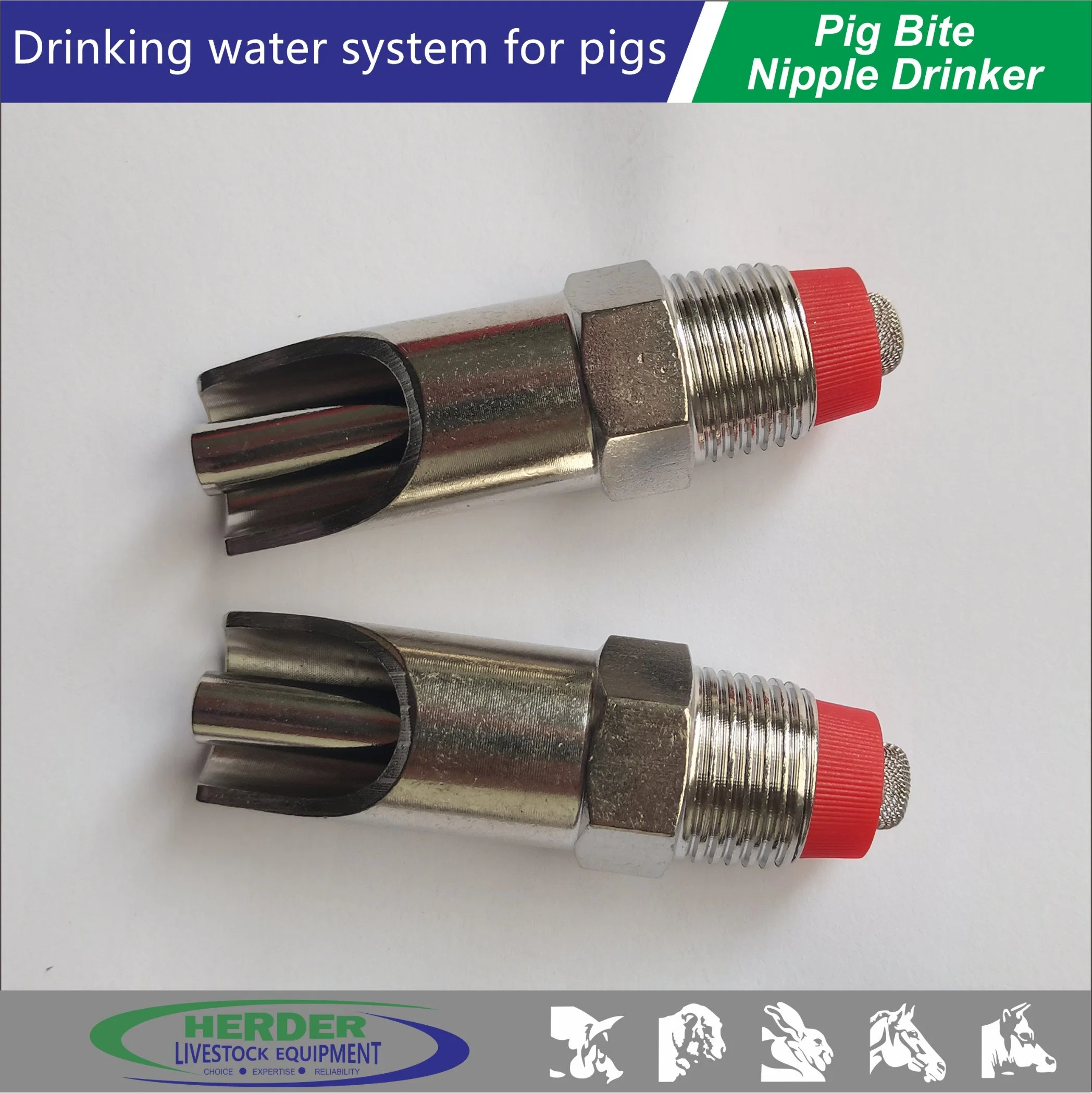 Steel Automatic Hog Nipple Drinkers Pig Piggy Water Nipple Drinker